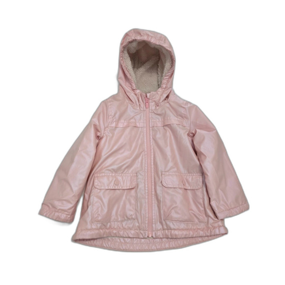 Carter's Shimmer Jacket Girls 5T Pink Hooded Zip Front Pockets - Picture 1 of 6